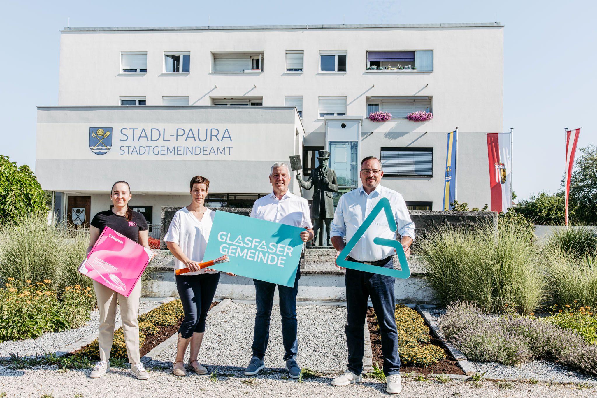 Pressefoto zum Projektabschluss in Stadl-Paura
